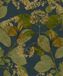 Herbarium - Vliesbehang - Leaves - Blaadjes - Donkerblauw - 0,53 x 10,05 M.
