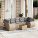Maison Exclusive - Ensemble de meubles de jardin 8 pièces avec canapé et coussins, beige, en polyrotin