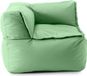 Lumaland pouf modulaire bank gevuld 81x81x70cm vert pastel - élément d'angle