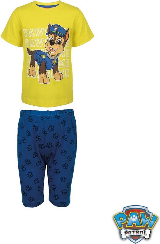 PAW Patrol Chase Shortama Pyjama - 100% Katoen - Maat 122/128