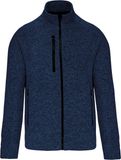 Kariban Heather herenvest met rits K9106 - Navy Melange - L