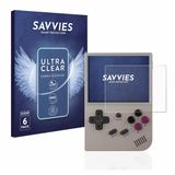 Savvies Protection d'écran pour Anbernic RG35XX | 6 Pièces Protecteur d'écran transparent Fabriqué en Allemagne Ultra clair Résistant aux rayures
