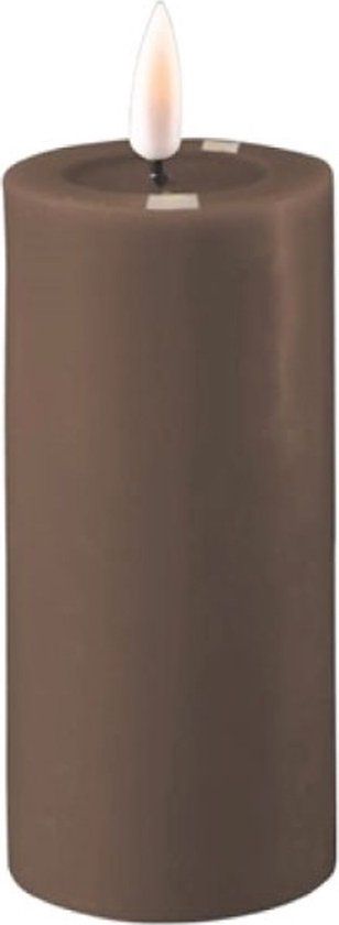 Deluxe Homeart LED Kaars - Mokka - 5 x 10 cm - 3D Vlam