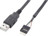 Akasa USB-kabel USB 2.0 40 cm Zwart