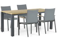 Lifestyle Garden Furniture Lifestyle Lifestyle Brandon/Riviera 180 cm dining tuinset 5-delig