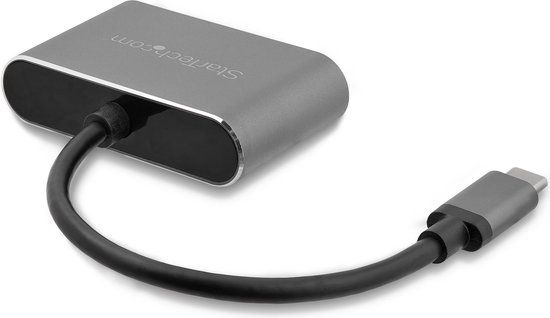 Startech USB C to VGA/HDMI Adapter - Black - 0.17 m