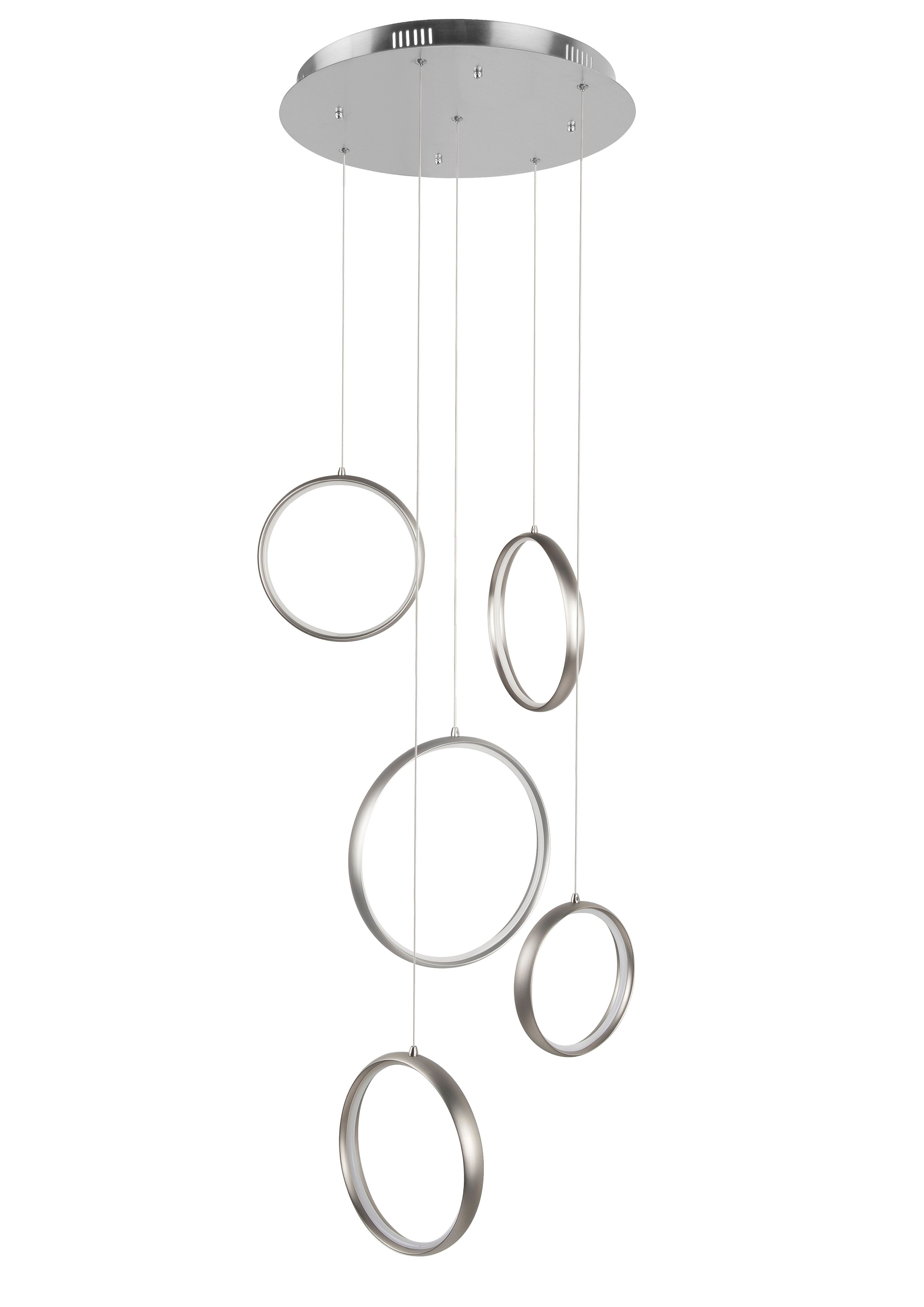 HighLight Hanglamp / Videlamp Olympia Nikkel mat klein LED 44W