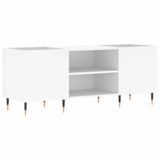 VidaXL Meuble de rangement pour disques 121x38x48 cm bois d'ingénierie blanc