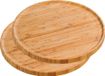 Merkloos Kesper Bamboe houten serveerplank rond - 2x - D32 cm