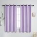 YGO Slaapkamer lila gordijnen 114,3 cm lengte verduisterende gordijnen ring top zwart buiten raamgordijn 2 panelen woondecoratie voor kinderkamer B 114 x L 114 cm 2 panelen