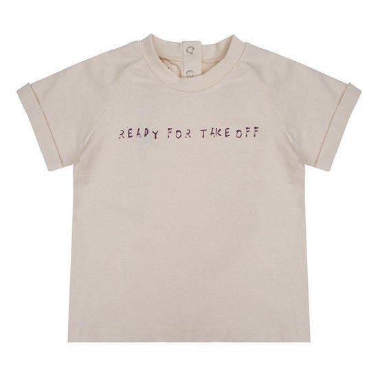 Shirt Ready For Take Off - Ecru - Kinderen - Vrouwen - Katoen - Casual - Lente/Zomer 2020