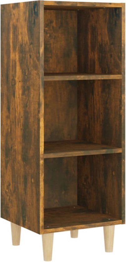 vidaXL Dressoir 34,5x32,5x90 cm bewerkt hout gerookt eikenkleurig