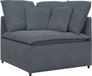 Banquette d'angle modulaire avec coussins 100 cm gris foncé