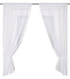 Home Fashion RAFFGARNITUR BATIST, stof, wit, 125 x 75 cm, 2 stuks
