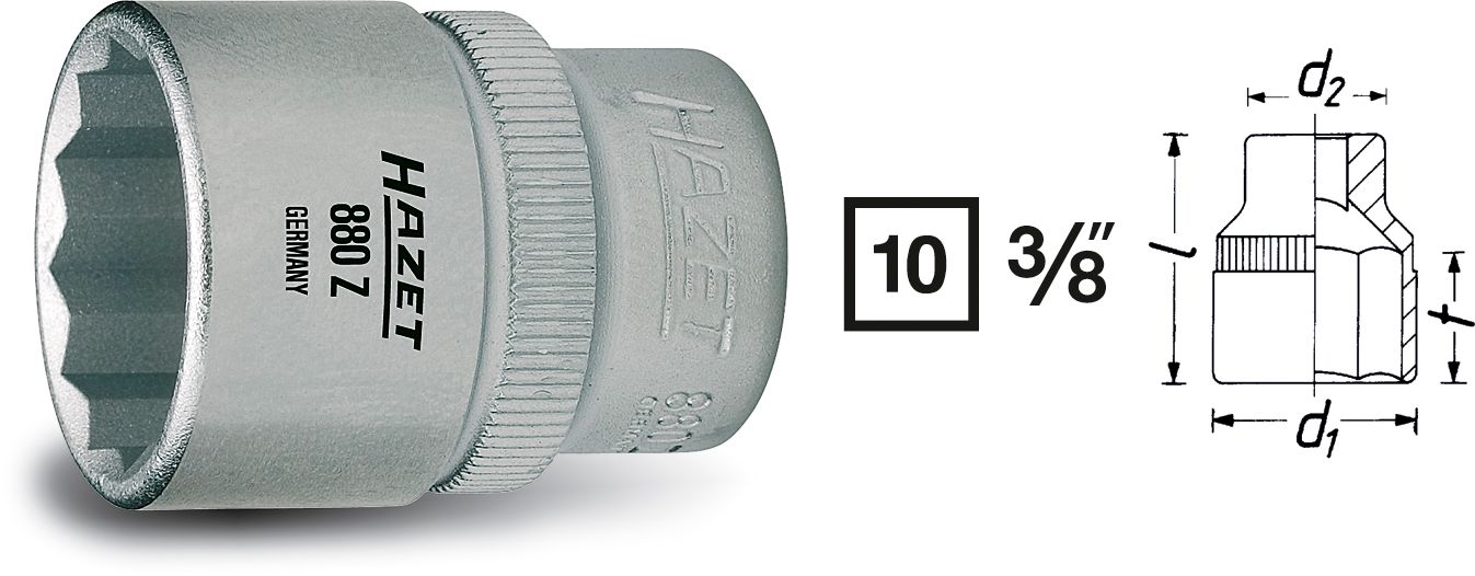 HAZET 880Z-21 - Moerdraaier stukken - 62g