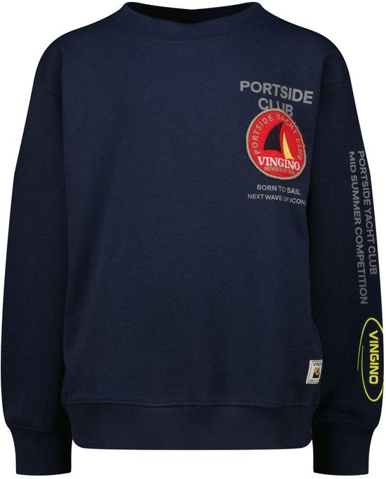 Vingino Novo jongens sweater - Katoen - Dark Blue - Maat 164