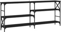 vidaXL Wandtafel Zwart eiken 180 x 29 x 76,5 cm metaal