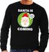 Bellatio Decorations Bol Foute kersttrui - Santa is coming - thats what she said - zwart voor heren XL