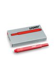LAMY T10 inktpatronen met grote inktcapaciteit - geschikt voor alle Lamy vulpenmodellen - Inhoud 1,25 ml per patroon - 5 stuks per verpakking - Inktkleur rode