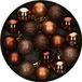 Atmosphera Kerstballen - 18x st - bronskleurig - kunststof - glans en mat