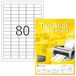 TopStick 8660 universele etiketten A4 mini, set van 10 stuks (35,6 x 16,9 mm, 1.000 velle, papier, mat) zelfklevend, bedrukbaar, permanente Klevende adreslabels, 80.000 etiketten voor printer, wit