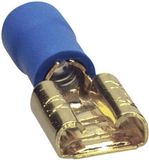 Sinuslive Car-HiFi platte stekker Set van 10 stuks 2.5 mm² 6.3 mm Verguld