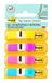 Post-it Index Flags Smal, verpakking met 4 dispensers, 35 vellen per dispenser, 11,9 mm x 43,2 mm, geel, paars, roze, blauw