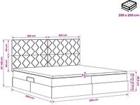 vidaXL - Bed met opbergruimte en matras - Donkergrijs - 200 x 200 cm - Fluweel