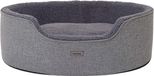 lionto PICO Hondenbed met omkeerbaar kussen wasbaar kattenbed huisdierbed hondenmand pluche (L) 92 x 72 cm Grijs