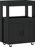 vidaXL Bar Kar Zwart eiken 60 x 39.5 x 89 cm Bewerkt hout