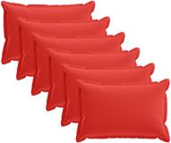 vidaXL Kussensloop - 6 stuks - Houten - Rood - 50 x 70 cm - Polyester