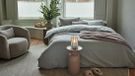 Rivièra Maison Emery dekbedovertrek - Tweepersoons - 200 x 200/220 cm - Taupe