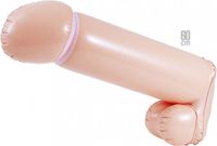 Merkloos Opblaasbare penis 60 cm beige