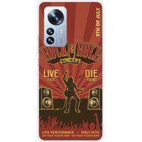 Rock and roll Bedrukt siliconen hoesje compatibel met Xiaomi Mi 12 Pro