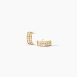 Jacobee Boucles d'oreilles rondes or jaune oxyde de zirconium