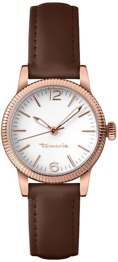 Tamaris dames B11212010 - horloge - Elli - 30 mm - Leer