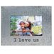 Lawrence Frames 4x6 gegalvaniseerd metaal Love Us fotolijst, zilver