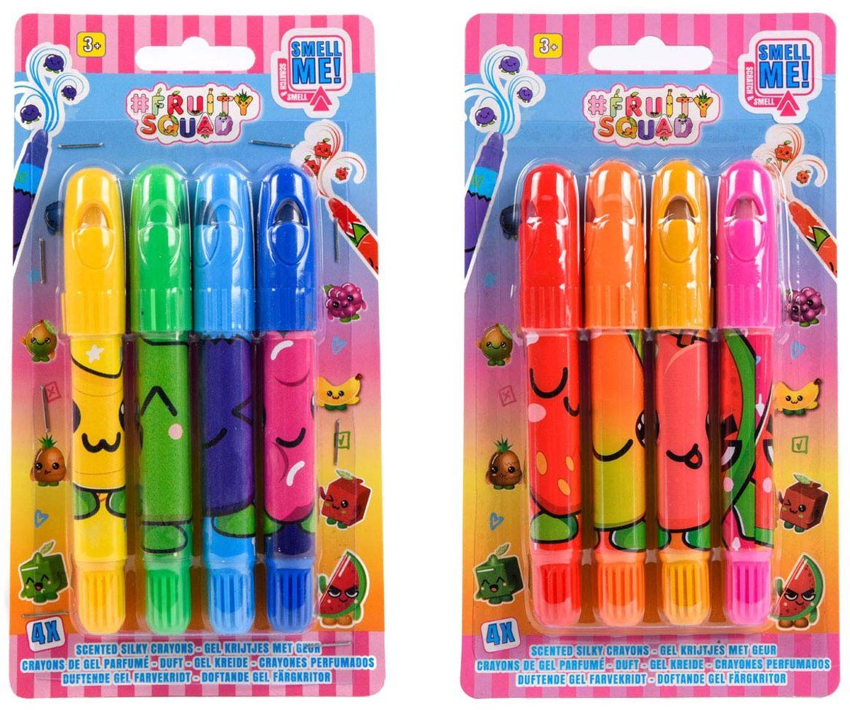 Fruity Squad - 4 Krijtstiften met Geur - Kinderen