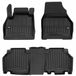 Frogum No.77 Automat / Vloermat - 3D Pasvorm - Geschikt voor Renault Kangoo II 2007-2021 - TPE Rubber - 3-delig - Hoge Rand 6cm - Zwart