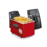 FRITEL Turbo SF 4153 - Frituurpan / Friteuse - 3L - 2200W - Antraciet, Zwart, Rood