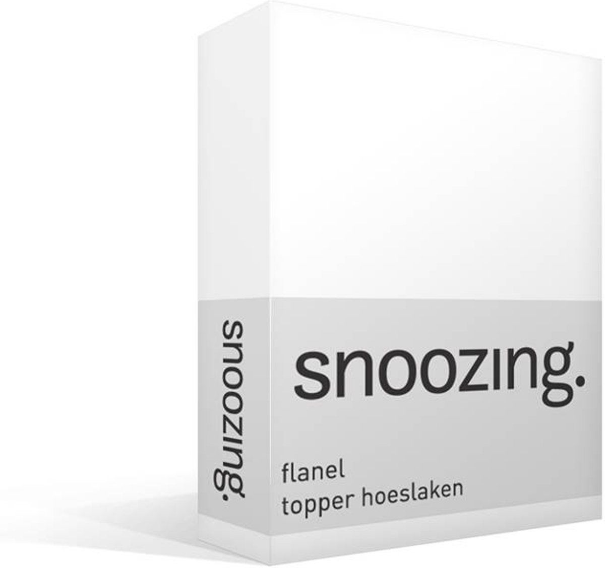 Snoozing Flanel Topper Hoeslaken - Lits-jumeaux (200x210/220 cm) - Wit