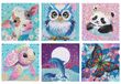 Diamond painting Kit pour enfants - Style A - 6 toiles - Sans cadre