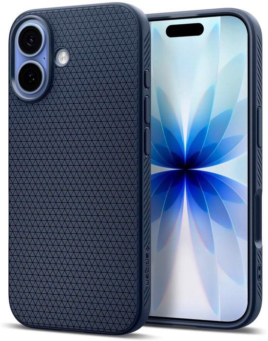 Spigen Liquid Air Hoesje Geschikt voor Apple iPhone 17 - Back Cover Flexibel TPU Blauw