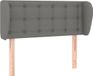 vidaXL Hoofdbord met randen 83x23x78/88 cm stof gris foncé
