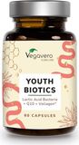 Vegavero Youth Biotics Kapseln | Veganer Anti-Aging Komplex | Mit Vollagen®, Hyaluronsäure & Bakterienstämmen | Magensaftresistent | 60 Stück | Deutsche Produktion