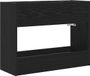 vidaXL - Opslaghaak - & - Rek - Zwart - Eiken - 65 - x - 24 - x - 50 - cm - Bewerkt - hout