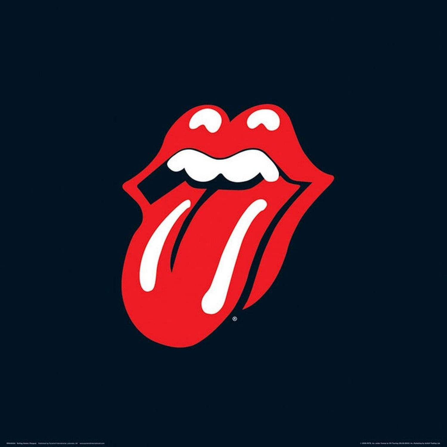 Pyramid the rolling stones lips kunstdruk 40x40cm