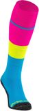 Brabo Socks Neon Colorblock Unisex Hockey Sokken Hoog Roze - Blauw - Geel Maat 36-40