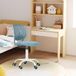 FurnitureR Kinderstoel, bureau, in hoogte verstelbaar, kleurrijke ergonomische jeugdstoel met rugleuning en armleuningen, kinderstoel met 5 wielen, voor kinderen van 3 tot 10 jaar oud, maximale