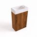 Saniclass Holz Pure Toiletmeubelset - 40x60.5cm - 1 deur - fontein keramiek - kraangat rechts - walnut pure